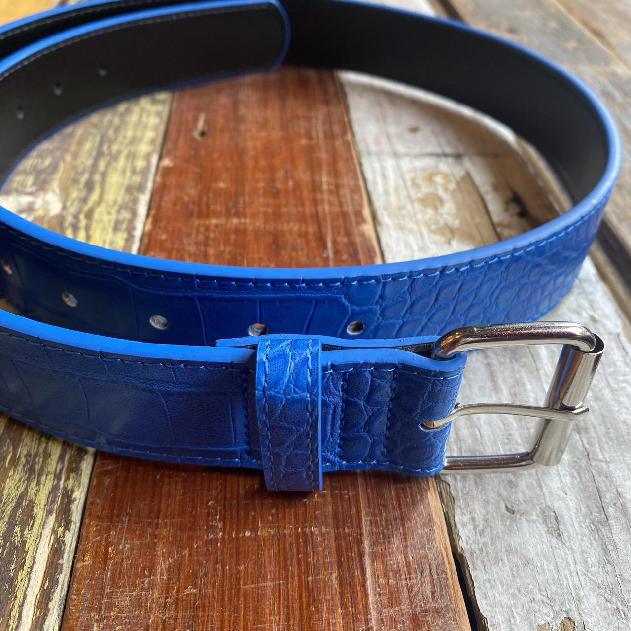 Loosey Croc Skin Blue Belts