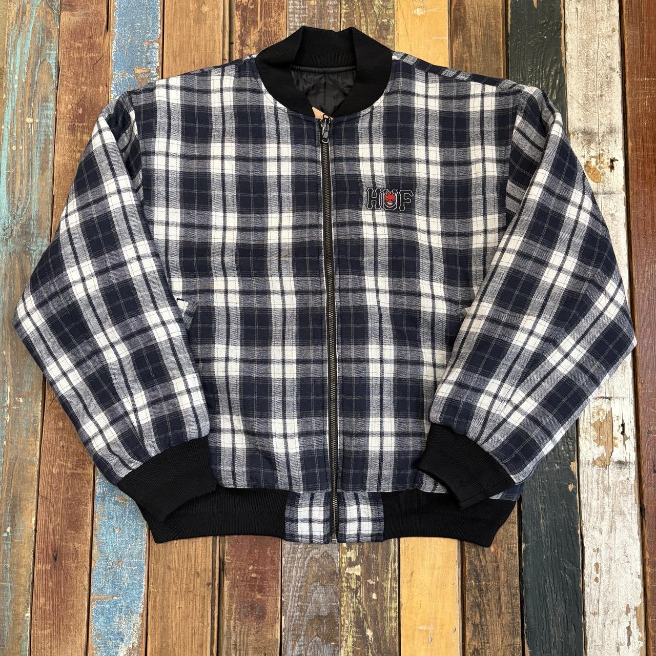 HUF X SPITFIRE Reversible Plaid Jacket - (NAVY/BLACK)
