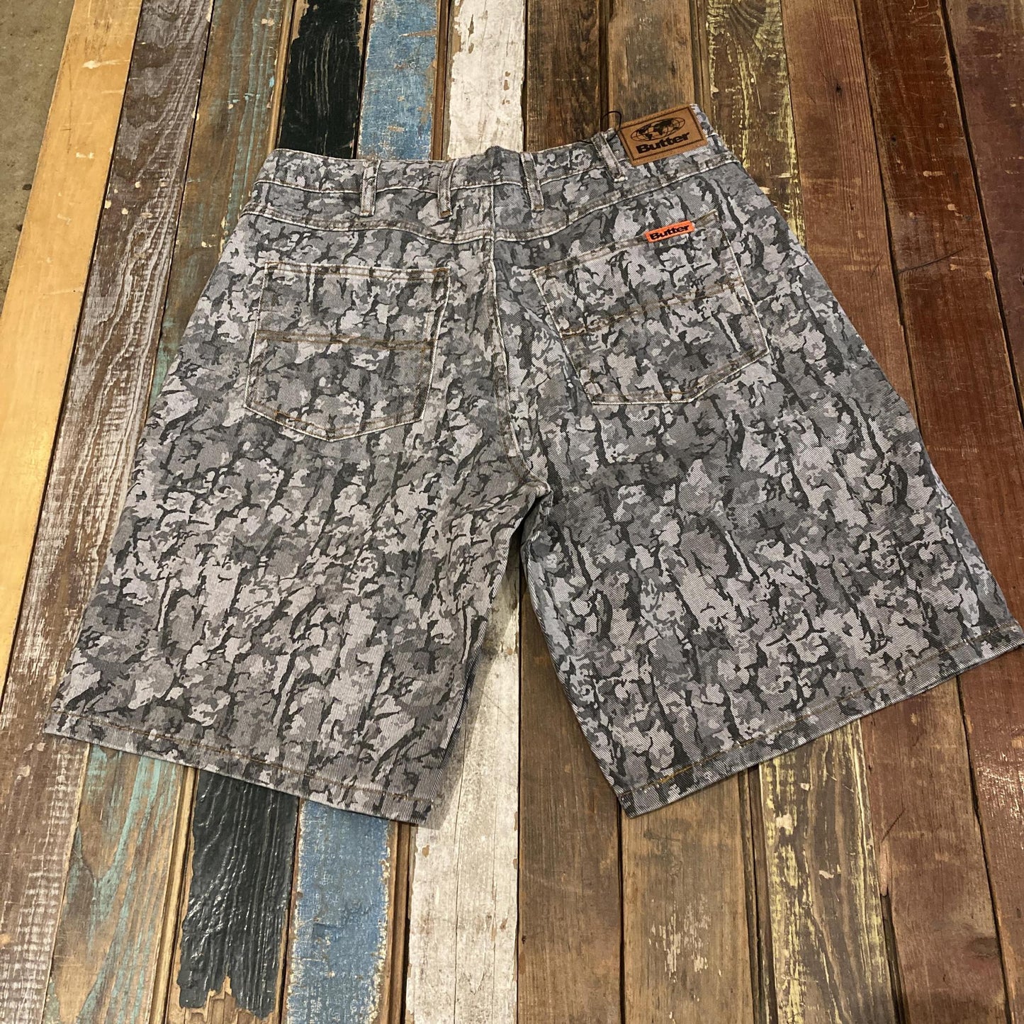 Bark Camo Denim Shorts