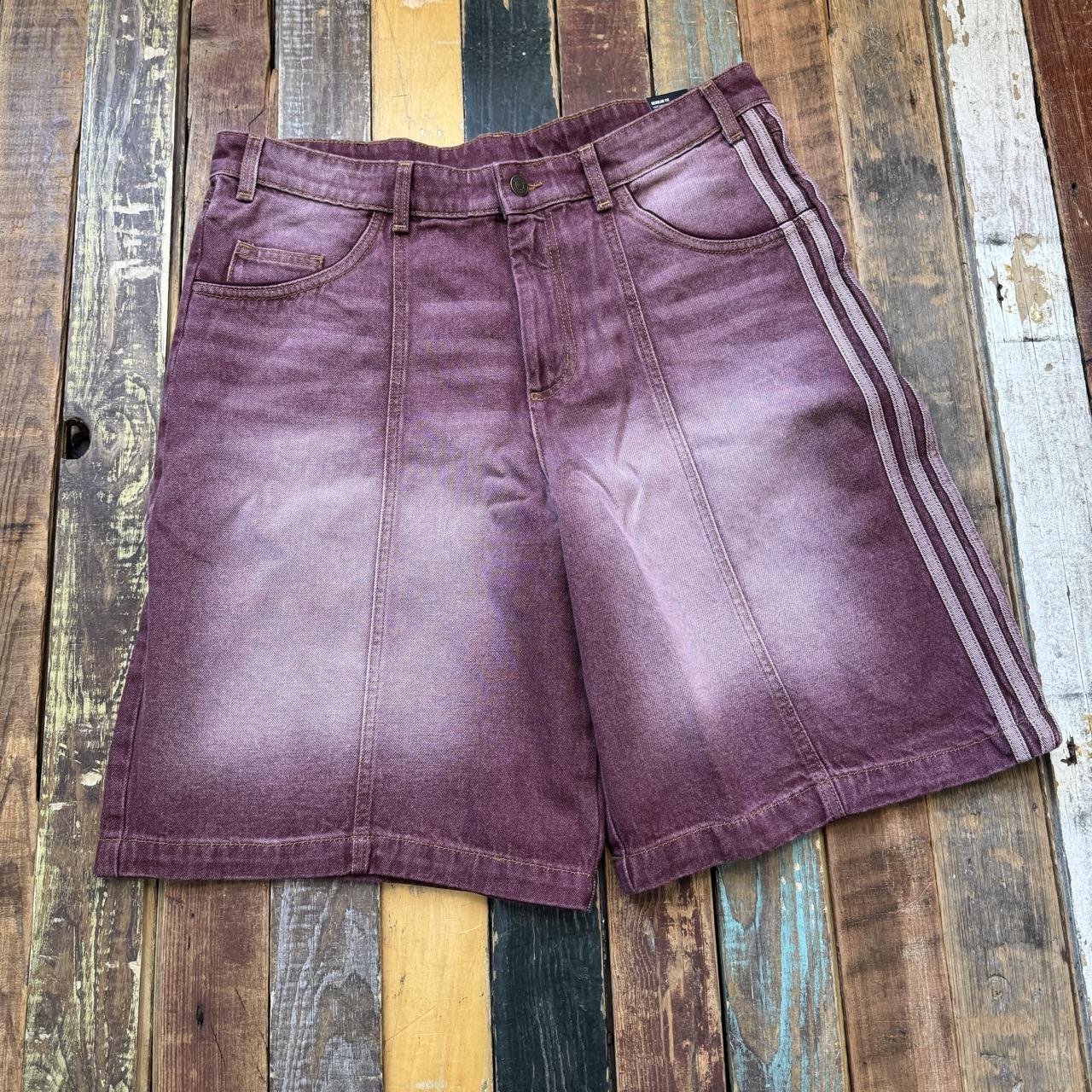 Adidas Tyshawn Denim Shorts (Maroon)