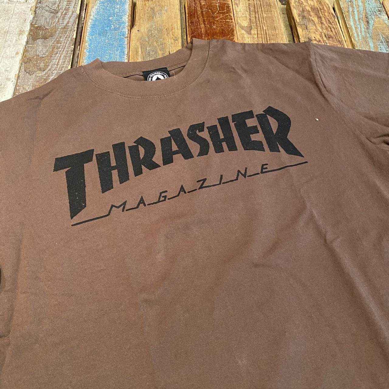 Thrasher Mag Logo Vintage T-Shirt (Chocolate)