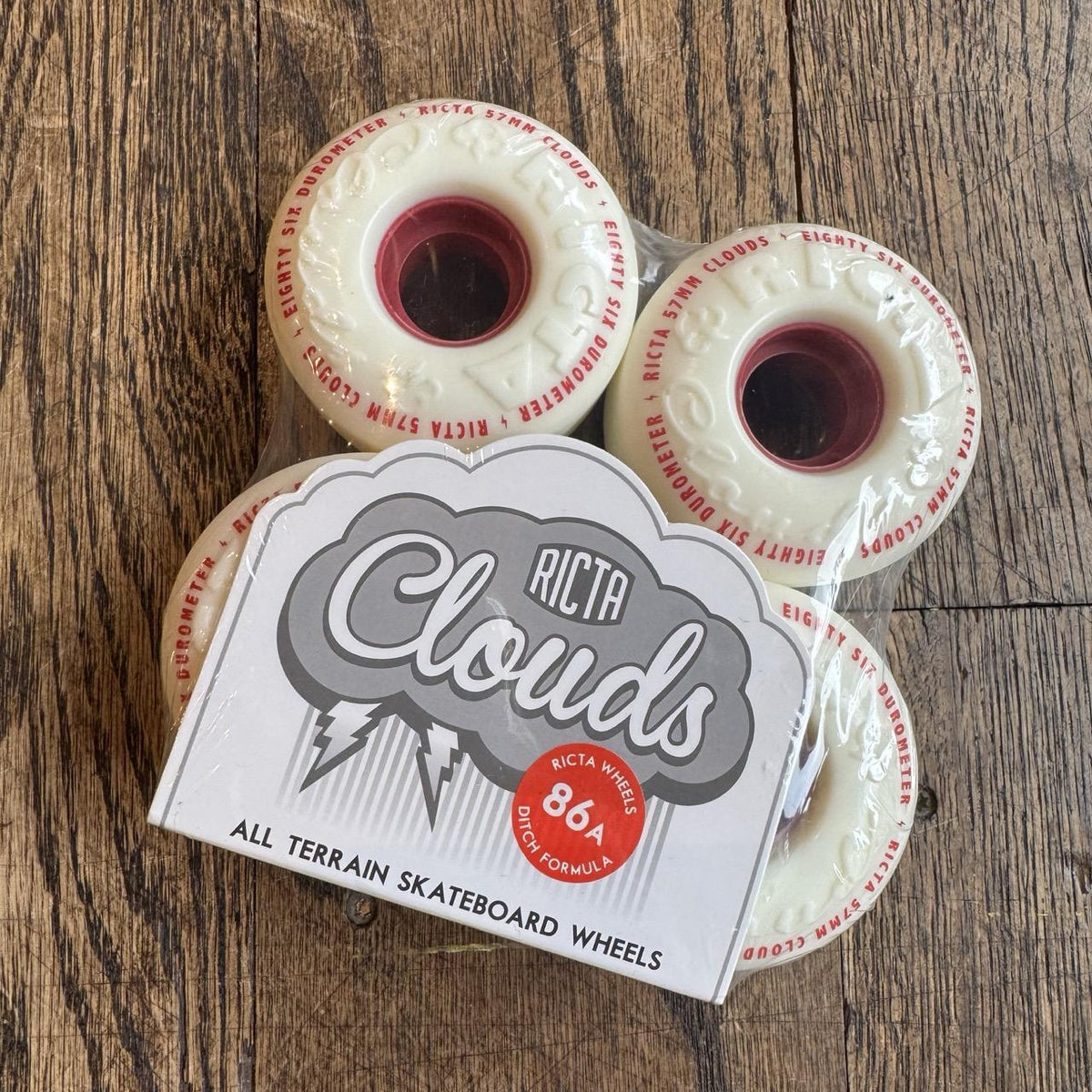57mm Clouds Red 86a Ricta Wheels