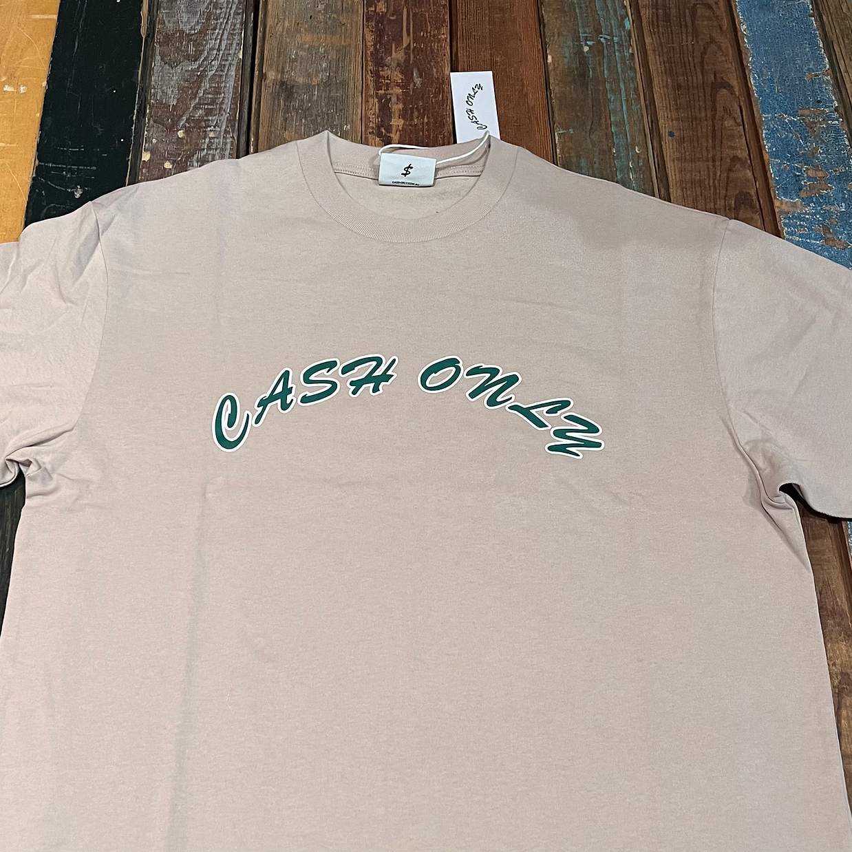 Cash Only Logo Tee Sand