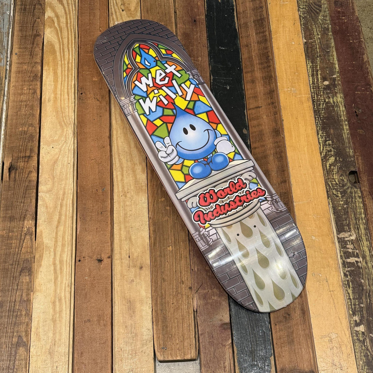 WORLD IND WET WILLY STAINED GLASS 8.25" DECK