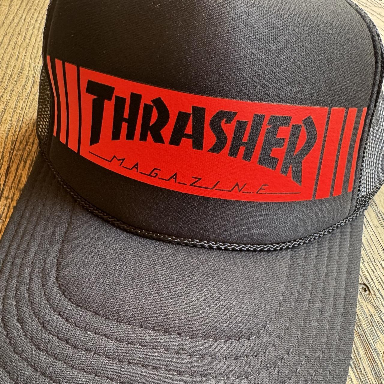 Thrasher Bar Trucker Hat - (Black/Black)