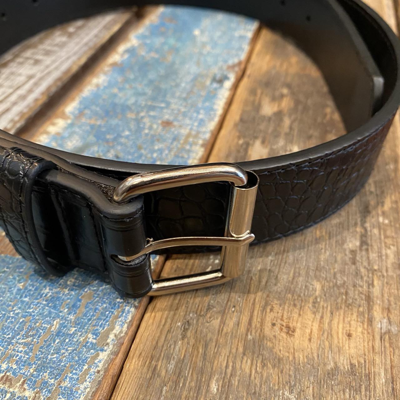 Loosey Black Croc Large Belt