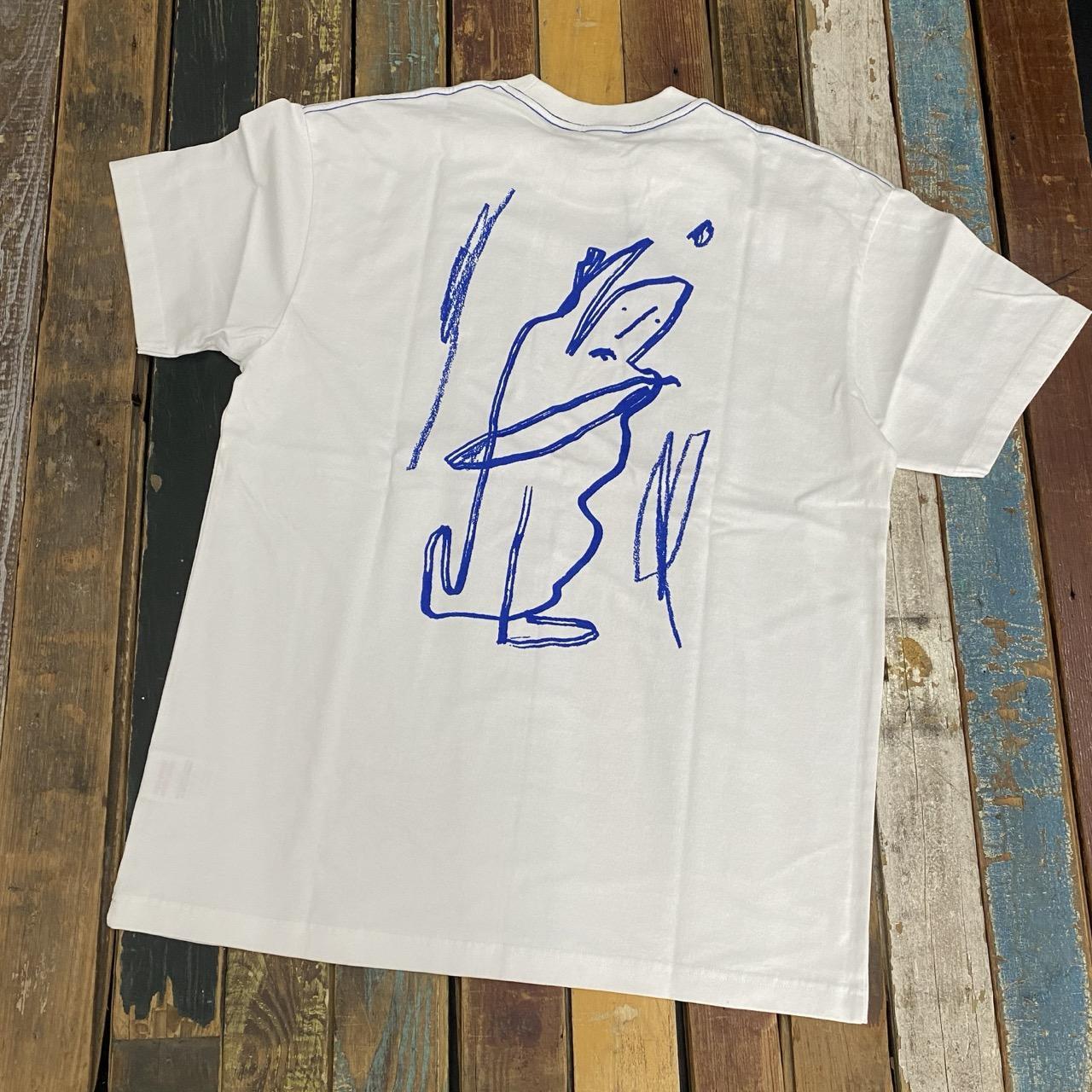 Polar Contrast Tee | Doodle (White/Ultramarine)