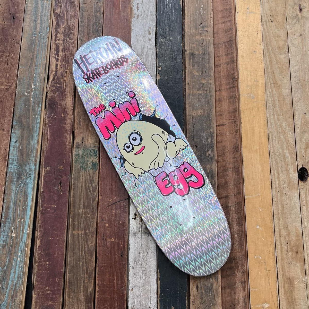Heroin Skateboards - Mini Egg Holographic Foil Deck 8.38"