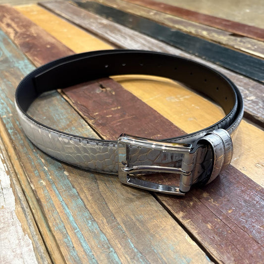 Loosey Silver Croc Prem Belt