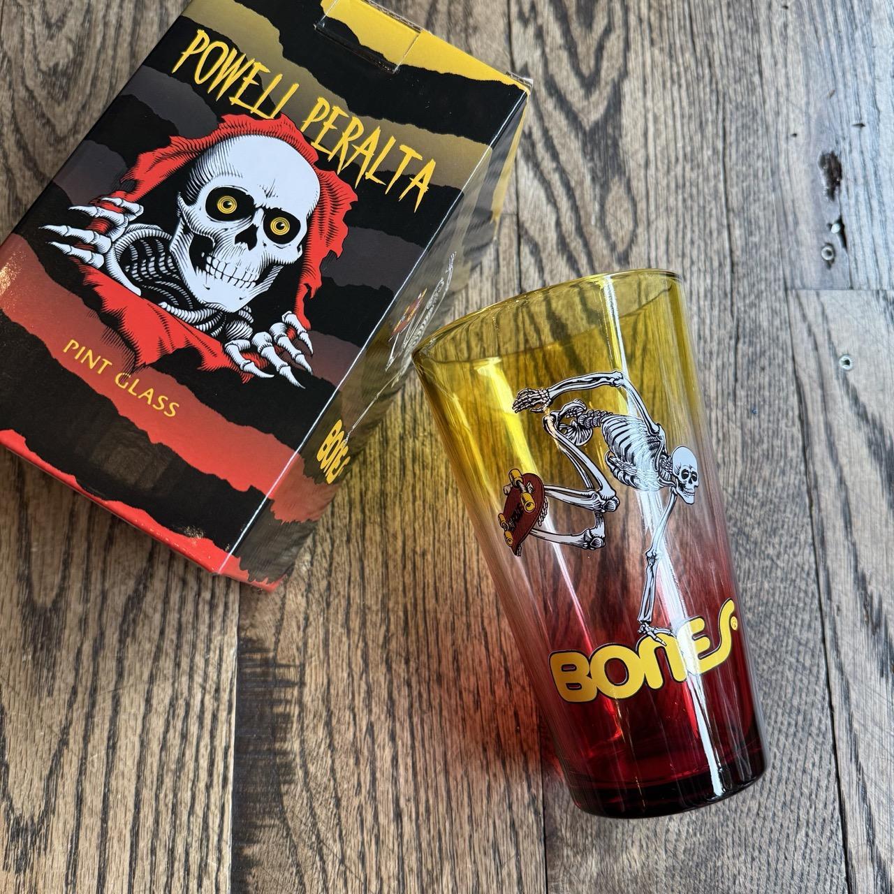 Powell Peralta Winged Ripper Pint Glass (YELLOW / RED)
